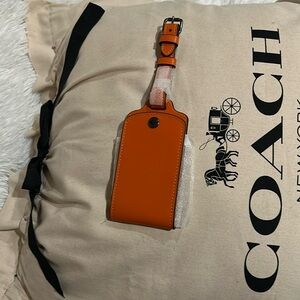 Coach large luggage tag. Authentic.